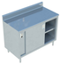 Thumbnail image #1 for 48 x 24 Inch Stainless Steel Dish Cabinet with Backsplash and Sliding Doors
