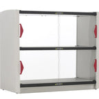 Thumbnail image #6 for Metro Metro2Go GG2CD-HS1842 2-Shelf Countertop Hot Food Display with Sliding Polycarbonate Doors, Pass-Thru Open Back, 120V