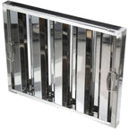 Thumbnail image #1 for AllPoints Foodservice Parts & Supplies 8012339 Grease Filter with Handle, 16 x 20 in, 26 Gauge, 430 Stainless Steel
