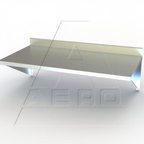 Thumbnail image #1 for AERO Manufacturing 3TWMB-3036 Wall-Mount Stainless Steel Table, 4" Backsplash, 36"W x 30"D, 16 Gauge 300 Series