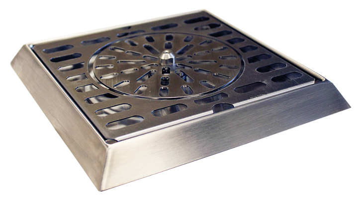Product image #5 for Perlick Top-Mount Glass Rinser with Beveled Edge and Drainer, 7-5/8 Inch x 7-5/8 Inch