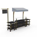 Thumbnail image #1 for Steelite International Mogogo, Modular MGCMLA01MBWW Canopy Cooling Station, 130"W x 29 1/2"D x 96"H, Mixed Materials