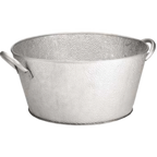 Thumbnail image #1 for TableCraft Products Galvanized GT1515 Steel Round Beverage Tub, 4-1/2 Gallon, Pebbled Texture