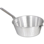 Thumbnail image #1 for Alegacy Foodservice Products HA26 Aluminum Pasta Basket/Strainer, 10-1/4" Diameter x 4" Deep, Round, Pan Hook Case of 6