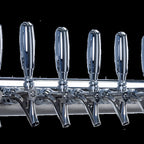 Thumbnail image #1 for Micro Matic USA Metropolis METRO-WM-12PSSA 48-Inch 12-Faucet Air-Cooled Wall-Mount Draft Tower, Polished Stainless Steel