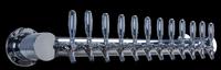 Metropolis Wall-Mount 12-Faucet Air-Cooled Draft Tower, Polished Stainless Steel