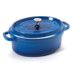Thumbnail image #1 for G.E.T. Heiss CA-009-CB/BK/CC Induction Dutch Oven, 3-1/2 qt, Oval Cast Aluminum, Ceramic Enamel, with Lid