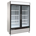 Thumbnail image #1 for Maxximum Maxx Cold MXM2-48RHC Two-Section Glass Door Refrigerated Merchandiser, 48 cu. ft., Bottom-Mounted, White