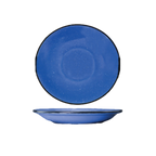 Thumbnail image #1 for International Tableware Campfire CF-2 Round Stoneware-Ceramic Saucer, 6-inch, Rolled Edge, Speckle Ocean Blue Case of 3 Dozen