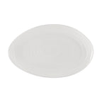 Thumbnail image #1 for CAC China Bahamas BHM-13 Porcelain Oval Platter, 12", Embossed, Bone White 1 Dozen