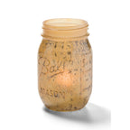Thumbnail image #1 for Hollowick/Steelite Firefly 1600AG Glass Canning Jar Candle Lamp, Antique Gold, 5-1/4"H x 3" Dia.