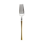Thumbnail image #1 for Kadra Kitchenware Vikko Dine VF-SF35-IGS 7" 18/10 Stainless Steel Two-Tone Gold & Silver Mirror Finish Salad Fork Case of 144