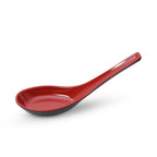 Thumbnail image #1 for Korin Inc M-9101 Asian Soup Spoon, 5-1/2", Melamine, Red and Black