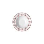 Thumbnail image #1 for Steelite International Folio, Porcelain 62535FP816 Round Porcelain Rim Fruit Dish, 5.5", Adelina Giselle Maroon Case of 2 Dozen