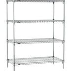 Thumbnail image #1 for Metro Super Erecta SA-1824C-63-S4 Super Adjustable Wire Stationary Starter Shelving Unit, 24"W x 18"D x 63"H, 800 lb. capacity per shelf, 2000 lb.