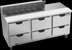 Thumbnail image #6 for Beverage-Air Three-Section Sandwich Top Refrigerated Prep Table with 6 Drawers, 72-Inch, 12-Pan Capacity