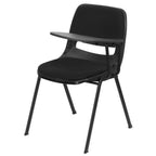 Thumbnail image #1 for Flash Furniture Hercules RUT-EO1-01-PAD-LTAB-GG Ergonomic Shell Chair with Left-Handed Flip-Up Tablet Arm, Padded Seat and Back, Black