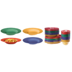 Thumbnail image #1 for G.E.T. Diamond Mardi Gras B-1611-MIX Melamine Bowl, 16 oz, 11-1/4 in Diameter, Assorted Colors, Wide Rim 1 Dozen