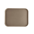 Thumbnail image #1 for CAC China FGTD-1418BN Rectangular Non-Slip Fiberglass Tray, 18 x 14 in, Brown Case of 12