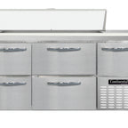 Thumbnail image #1 for Continental Refrigerator RA60N12-D 60-Inch Refrigerated Sandwich Prep Table, 1 Door, 2 Drawers, 12-Pan Top
