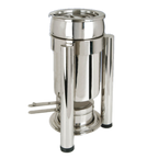 Thumbnail image #1 for Eastern Tabletop Freedom 3101PLB Petite Marmite Soup Chafer, 2 qt, Stainless Steel, Lift-Off Cover