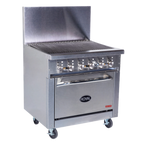 Thumbnail image #1 for Royal Range of California Delux Series RDR-24RB-XB 24-Inch Gas Restaurant Range with Radiant Charbroiler and Open Storage Base