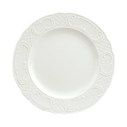 Thumbnail image #1 for Libbey Schonwald, Marquis 9060025 10-Inch Round Porcelain Plate with Embossed Rim