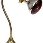 Thumbnail image #1 for JB Prince B693 Sugar Heat Lamp, 24" Extra-Firm Neck, Weighted Base, Brass/Gold, 250W Infrared Bulb