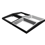Thumbnail image #1 for G.E.T. Bugambilia COD01BR Double Collar, 20.95" x 13.07", Cast Aluminum with Resin Coating, Fits 2 Half Pans, Brick