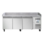 Thumbnail image #1 for Koolmore KM-RPPS-3D79-GRT Pizza Prep Refrigerator, 79.3 in W, 20 cu. ft., 3 Doors, Granite Top