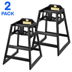 Thumbnail image #1 for Alpine Industries ALP412-02-ESP Wood Baby High Chair, Espresso Finish, Permanent T-Bar and Restraint Belt Case of 2