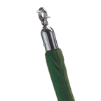Thumbnail image #1 for AARCO Products Form-A-Line TR-128 Velour Rope with Satin Chrome Snap Hook, Green, 8 ft
