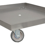 Thumbnail image #1 for Steril-Sil Company DRD-301 Stainless Steel Dish Rack Dolly for 20 x 20 in Racks, 4 Casters, Center Drain