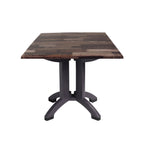 Thumbnail image #2 for Grosfillex Atlanta UT370720 Outdoor Square Resin Table, 32" x 32" x 28.4"H, Pedestal Base, Umbrella Hole