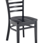 Thumbnail image #1 for G & A Commercial Seating 4613SS Ladder-Back Side Chair, Solid Wood Saddle Seat, European Beechwood Frame
