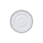 Thumbnail image #1 for Steelite International Folio, Porcelain 62577FP821 Round Porcelain Saucer, 6.5-Inch, Adelina Double Line Slate Case of 2 Dozen