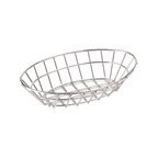 Thumbnail image #1 for G.E.T. 4-82144 Stainless Steel Oval Grid Serving Basket, 9-3/4" x 6-1/4" x 2-1/4" Case of 24