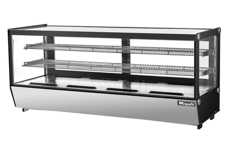 Product image #6 for Migali Competitor Series 60-Inch Countertop Refrigerated Display Case, Straight Glass, Sliding Rear Doors, 8.8 Cu. Ft.