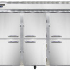 Thumbnail image #1 for Continental Refrigerator 3RENSSHD Three-Section Extra-Wide Reach-In Refrigerator, Half-Height Solid Doors, Stainless Steel, Self-Contained