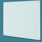 Thumbnail image #1 for AARCO Products 6WGBM4848 Magnetic Glass Markerboard, 48"W x 48"H, 1/4" Low-Iron Tempered Glass, Frameless