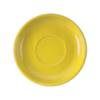 Thumbnail image #1 for International Tableware Cancun 822-242S Ceramic Latte Saucer, Round, 6-1/8" Diameter, Yellow Case of 2 Dozen