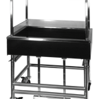 Thumbnail image #1 for Winholt Equipment SSMIT-3636MLC-CAN-ADJ Mobile Adjustable Insulated Display Table, Stainless Steel, 36"W x 36"D x 51-1/2"H