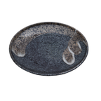 Thumbnail image #1 for Korin Inc PLL-S275 Round China Plate, 7-1/2", Narrow Rim, Metallic Gray and Black