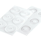 Thumbnail image #1 for JB Prince Silikomart MA278 Silicone Plissé Pastry Mold, 23 mL Cavity, 6 Indents