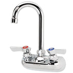 Thumbnail image #4 for Krowne Silver Series 10-400L Commercial Wall-Mounted Gooseneck Faucet, 4-Inch Centers, 3-1/2-Inch Spout, Ceramic Valve Case of 20