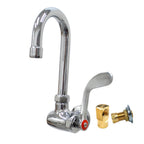 Thumbnail image #1 for Fisher 20600 Wall-Mount Hand Sink Faucet, Single Inlet, 6" Gooseneck Spout, Ceramic Valve