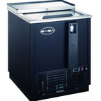 Thumbnail image #1 for SABA SBC-25B One-Section Horizontal Bottle Cooler, 26-3/8" W, Sliding Lid, Digital Temperature Control, Black Exterior