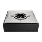 Thumbnail image #1 for G.E.T. Strata ST11702014K Square Stainless Steel Sauté/Cooker Buffet Serving Kit with Single Grate and Galvanized Steel Base