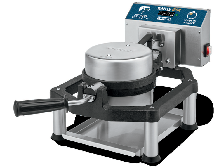Product image #3 for Waring Heavy-Duty Cast-Iron Single Rotary Belgian Waffle Maker