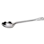 Thumbnail image #1 for Browne USA Foodservice Conventional 2750 Stainless Steel Solid Serving Spoon, 11", Grooved Handle